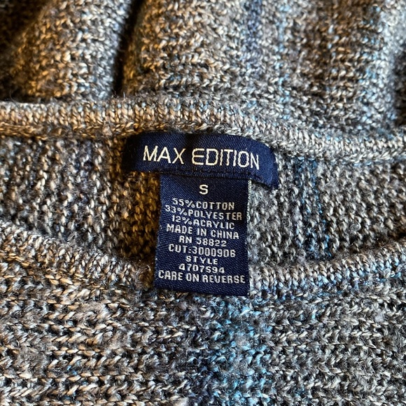 Max Edition size S, blue and grey a-line sweater - Picture 2 of 6